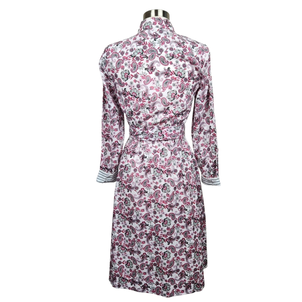 Court & Row Devon Classic Fresh Peony Paisley Floral Shirt Dress Womens Size 4 - Picture 5 of 15